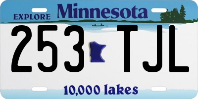 MN license plate 253TJL