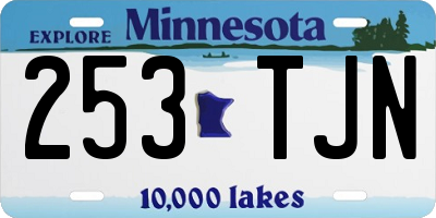 MN license plate 253TJN