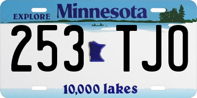 MN license plate 253TJO