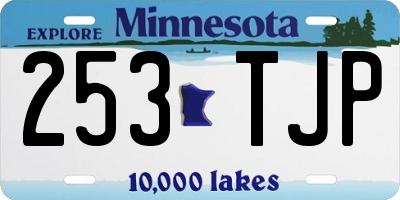 MN license plate 253TJP