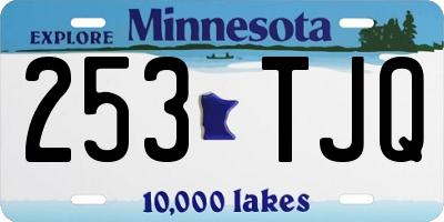 MN license plate 253TJQ