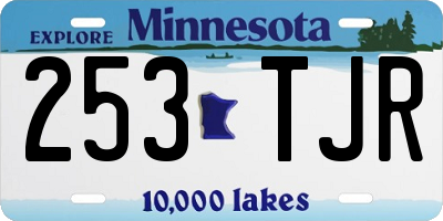 MN license plate 253TJR