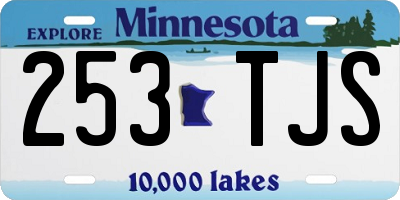 MN license plate 253TJS