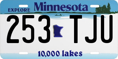 MN license plate 253TJU