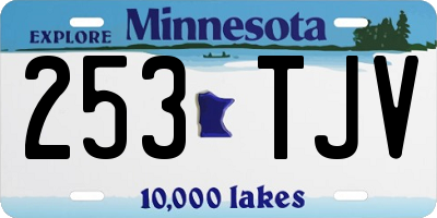 MN license plate 253TJV