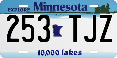MN license plate 253TJZ