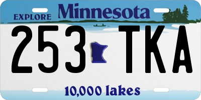 MN license plate 253TKA