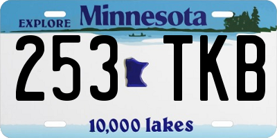 MN license plate 253TKB