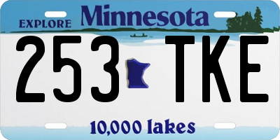 MN license plate 253TKE