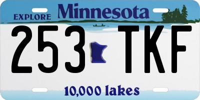 MN license plate 253TKF