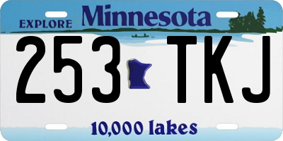 MN license plate 253TKJ