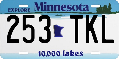 MN license plate 253TKL