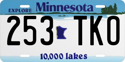 MN license plate 253TKO