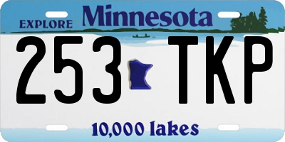 MN license plate 253TKP