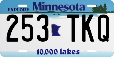 MN license plate 253TKQ