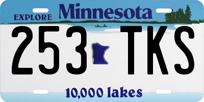 MN license plate 253TKS