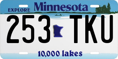 MN license plate 253TKU