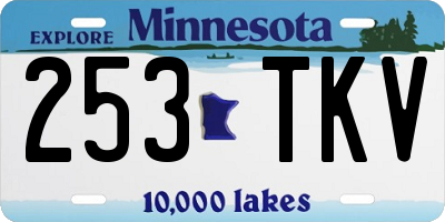 MN license plate 253TKV