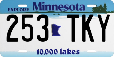 MN license plate 253TKY