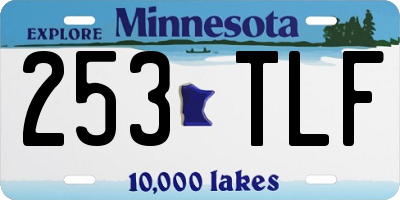 MN license plate 253TLF