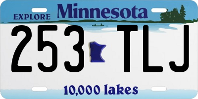 MN license plate 253TLJ