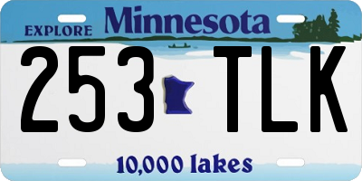 MN license plate 253TLK