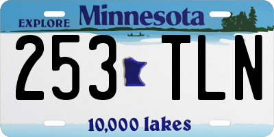 MN license plate 253TLN