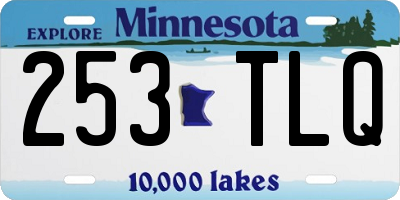 MN license plate 253TLQ