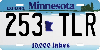 MN license plate 253TLR