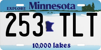 MN license plate 253TLT
