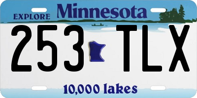 MN license plate 253TLX