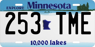 MN license plate 253TME