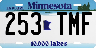 MN license plate 253TMF