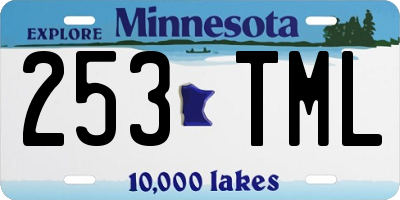 MN license plate 253TML