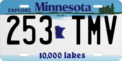 MN license plate 253TMV