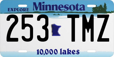 MN license plate 253TMZ