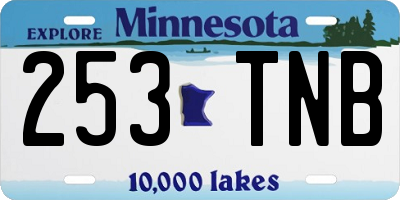 MN license plate 253TNB