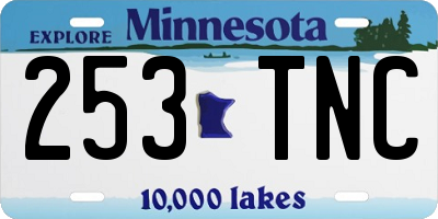 MN license plate 253TNC