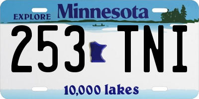 MN license plate 253TNI