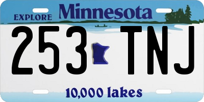 MN license plate 253TNJ