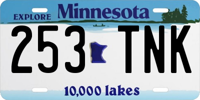 MN license plate 253TNK