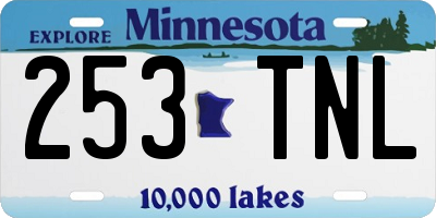 MN license plate 253TNL