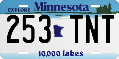 MN license plate 253TNT