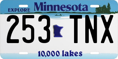 MN license plate 253TNX