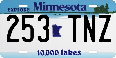 MN license plate 253TNZ