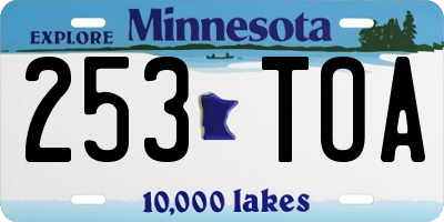 MN license plate 253TOA