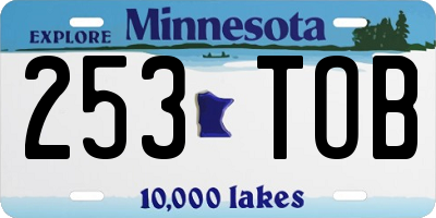 MN license plate 253TOB
