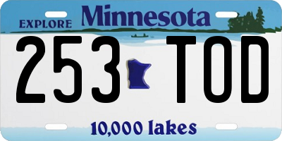MN license plate 253TOD