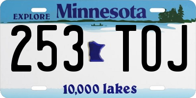 MN license plate 253TOJ
