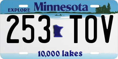 MN license plate 253TOV